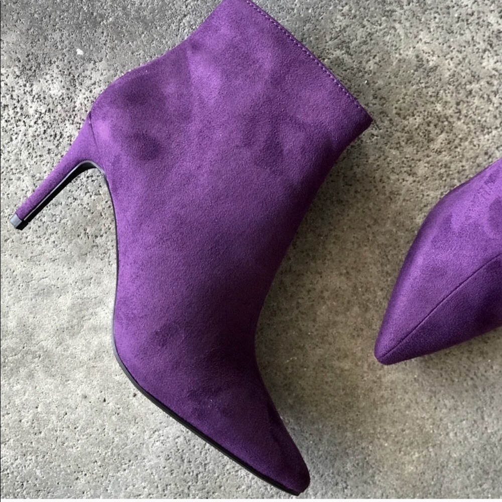 1 Left! Delicious Royal PURPLE faux suede BOOTIE - Picture 3 of 7